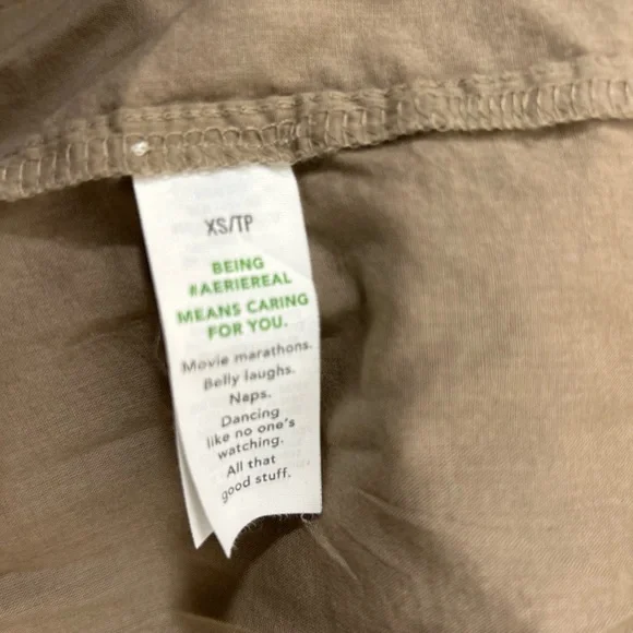 Aerie Brown Babydoll Dress XS Ribbed Top Tiered Skirt Lace Trim Boho Cami - Picture 6 of 12